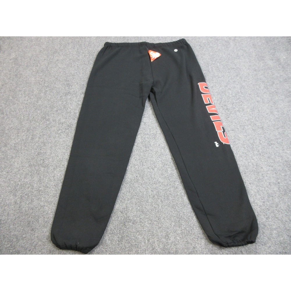 VINTAGE New‎ Jersey Devils Sweatpants Mens 2XL Black Logo NHL Hockey Majestic
